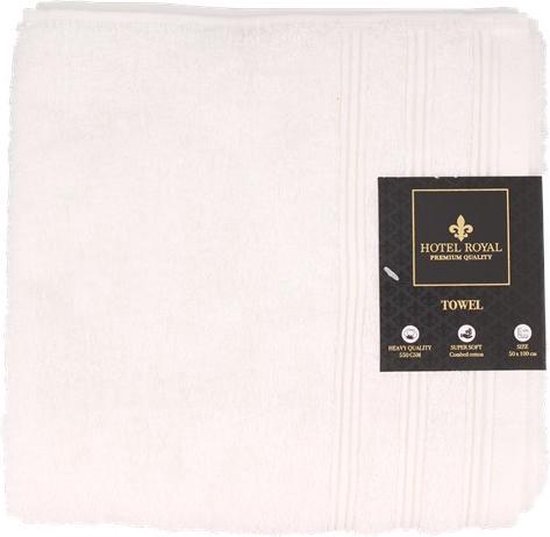 DONZA - Hotel Serviette - Serviette de bain Wit 50x100 cm - super doux en coton peigné / 550 GSM lourd serviettes de bain - qualité serviette Hotel - Serviette de bain - serviette de bain - Super soft - Serviettes - serviette de bain -
