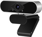 RealmPlus Webcam voor PC met Microfoon - Plug and Play - Thuiswerkplek - Camera - USB - Full HD - Zwart/Grijs