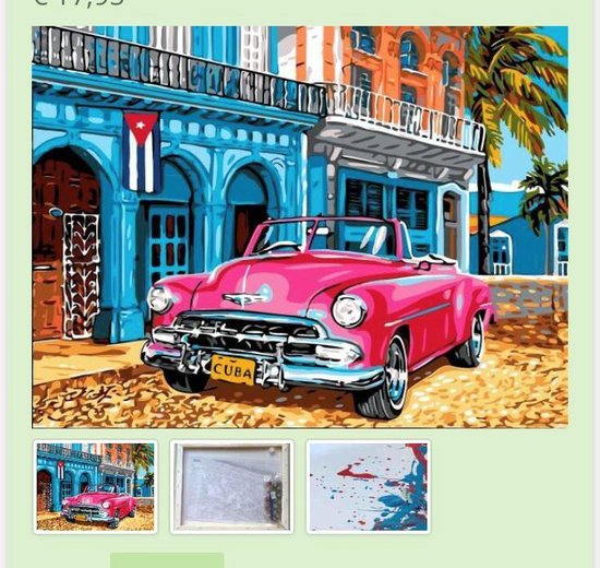 Peinture par numéro Cuba 40x50 avec cadre | bol
