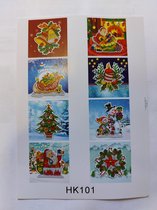 Diamond painting kerstkaarten pakket ( 8 stuks )