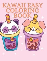 Kawaii easy coloring book