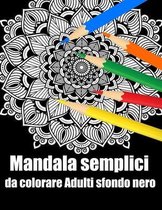 Mandala semplici da colorare adulti sfondo nero