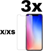 Iphone x / 10 / xs 3x Tempered Glass/ Screenprotector