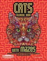 Cats Coloring Book with Mazes