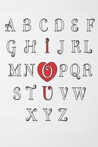 Valentine Day Alphabet ABC I Love You Notebook