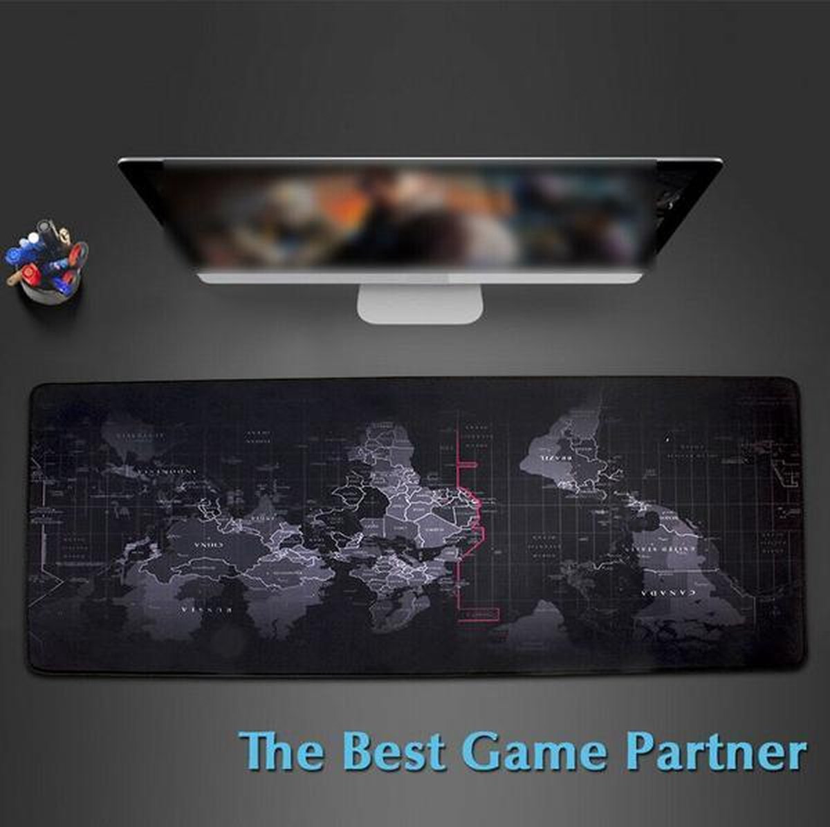 Duo Commerce - Grand tapis de souris Gaming - 88 x 30 cm - Tapis de  bureau