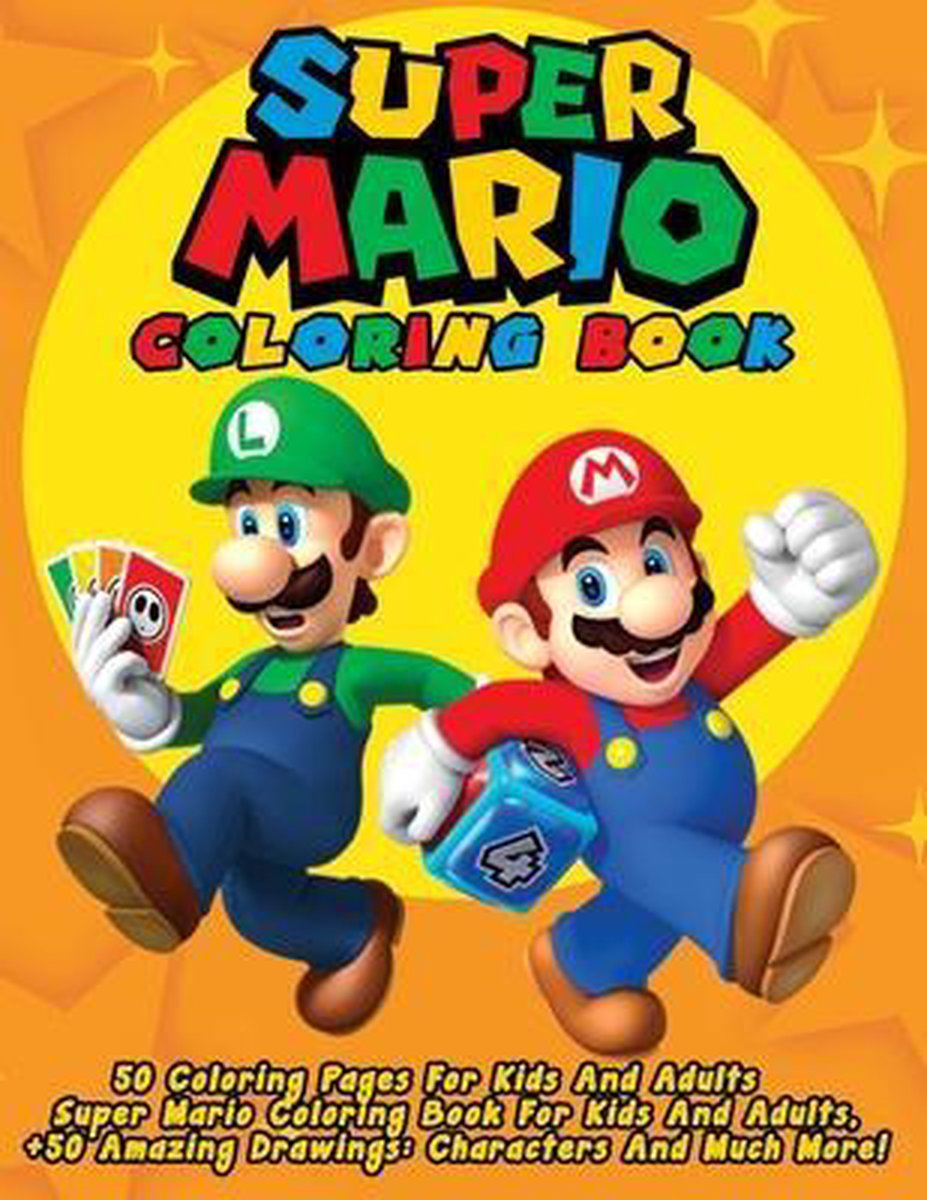 bol.com | Super Mario Coloring Book: 50 Coloring Pages For Kids And ...