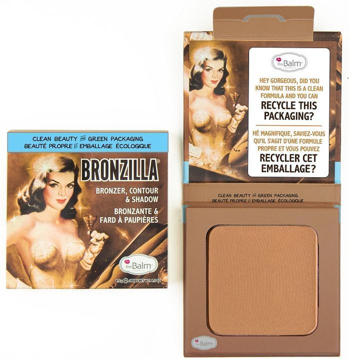The Balm - Bronzilla Bronzer, Contour & Shadow Matte Bronzer & Eye Shadow 8.5G
