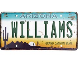 Signs-USA - Souvenir kentekenplaat nummerbord Amerika - verweerd - 30,5 x 15,3 cm - Williams - Arizona
