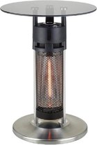 Quality Heating – QH1265G - Heater – Terrasverwarmer staand – Terrasverwarming elektrisch - Laag model - Glazen infrarood terrasheater - Tafel - 50 cm - 1200Watt