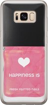 Leuke Telefoonhoesjes - Hoesje geschikt voor Samsung Galaxy S8 - Nagellak - Soft case - TPU - Print / Illustratie - Roze