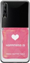Huawei P Smart Pro hoesje - Nagellak - Soft Case Telefoonhoesje - Print / Illustratie - Roze