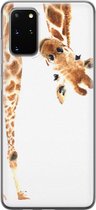 Samsung Galaxy S20 Plus hoesje siliconen - Giraffe - Soft Case Telefoonhoesje - Giraffe - Bruin