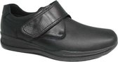 Fischer Heren Schoen Stretch Leer Klitband 18203 - zwart - 46