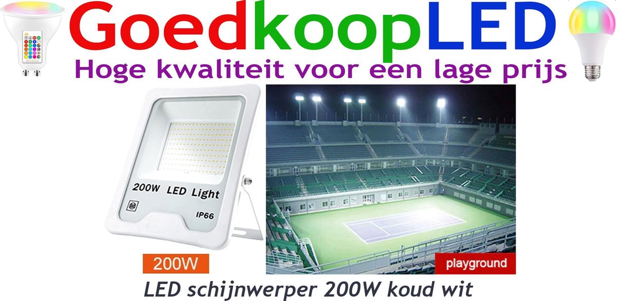 1 Paquet De Projecteur LED 200 W Lampadaire Étanche IP65 - Temu Belgium