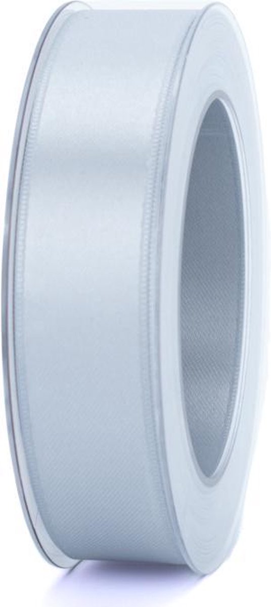 Vitalizart Saliegroen Satijn Zijden Lint 2,5 cm x 13,7 m Houten Klos, Gerafeld Handgemaakt Stoffen Lint voor Cadeauverpakking Baby Shower Bruiloft Boeketten Feestdagen Ornamenten