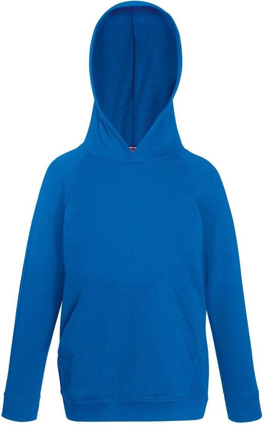 Fruit Of The Loom Kinderen Unisex Lichtgewicht Sweatshirt Met Capuchon / Hoodie (Royaal Blauw)