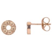 iXXXi-Jewelry-Circle Stone 6mm-Rosé goud-dames-Oorbellen-One size