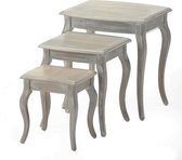 Set Shabby-Chic Bijzettafels - 3 stuks