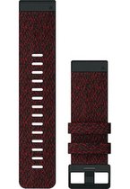 Garmin QuickFit Geweven Nylon Horlogebandje - 22mm Polsbandje - Wearablebandje - Geschakeerd Rood