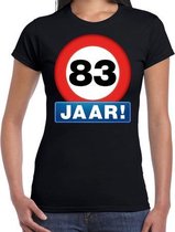 Stopbord 83 jaar verjaardag t-shirt - zwart - dames - 83e verjaardag - Happy Birthday shirts / kleding 2XL