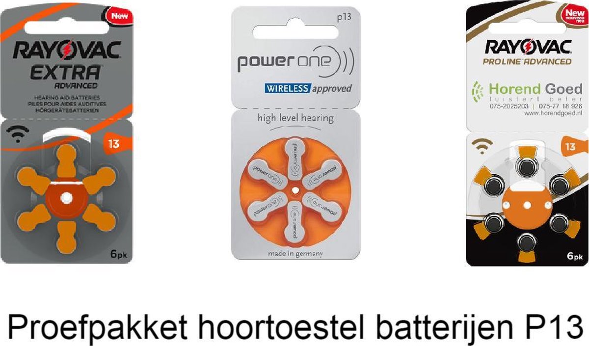 droefheid Rechtsaf Algebra Hoortoestel batterijen - P13 - Oranje - Probeerpakket - Welke batterijen  zijn het beste | bol.com