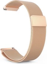 Milanees Smartwatch bandje - Geschikt voor  Garmin Forerunner 245 / 645 Milanese band - rosé goud - Horlogeband / Polsband / Armband