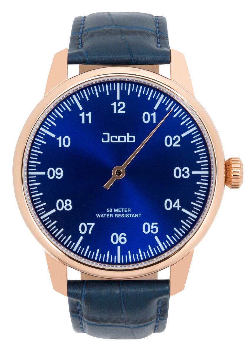 Jcob Einzeiger JCW004-LR03 roségoud-blauw heren horloge