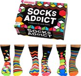 Mismatched sokken - United Odd Socks - 6 verschillende vrolijke sokken - Sock Addict - maat 39/46