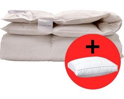 D'Orveige Dons Enkel Dekbed (WK2) + Hoofdkussen - Tweepersoons - 200x200 cm - Wit