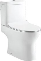 Nemo Go Gustav PACK staand toilet H uitgang 18 cm reservoir met Geberit spoelmechanisme porselein wit met dunne softclose en takeoff zitting