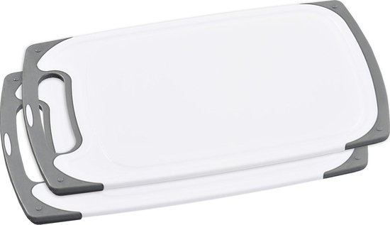 Het pad koel Indrukwekkend 2x Kunststof snijplanken wit 20 x 31 cm - Keukenbenodigdheden - Plastic  snijplanken | bol.com