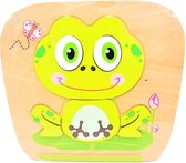 Houten Vormenpuzzel Kikker - Simply for Kids - My First Puzzel - Vanaf 1 jaar