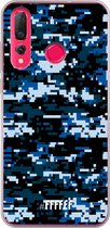 Huawei P30 Lite Hoesje Transparant TPU Case - Navy Camouflage #ffffff