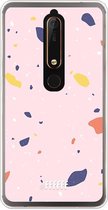 Nokia 6 (2018) Hoesje Transparant TPU Case - Terrazzo N°8 #ffffff