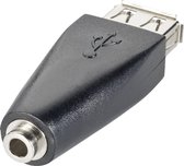 Goobay USB/3.5mm Adapter USB-A Zwart