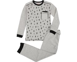La-V pyjama sets voor jongens met all over print Grijs 128-134