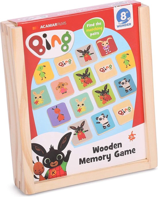 Afbeelding van het spel Bing Houten Memory Geheugen Educatief Speelgoed