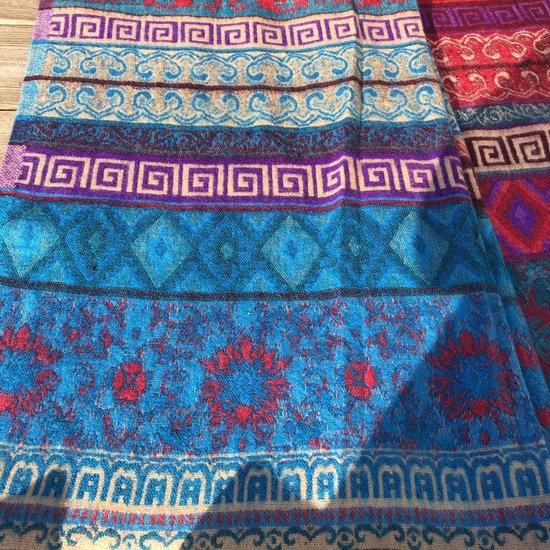 OUNIYA Grote Grof Geruite Sjaal Dames Sjaal Geruite Kleurrijke Oversized Sjaals Zachte Grote Kasjmier Wol Dikke Winter Warme Deken Vrouwen (Regenboog), Regenboog, L