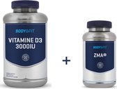 Body & Fit Vitamine D3 & ZMA - Multivitamine - Voedingssupplement - Vitaminen en Mineralen - 180 Capsules