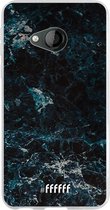 HTC U Play Hoesje Transparant TPU Case - Dark Blue Marble #ffffff