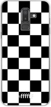 Samsung Galaxy J8 (2018) Hoesje Transparant TPU Case - Checkered Chique #ffffff