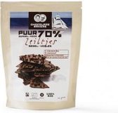 Chocolatemakers chocozeiltjes puur 70% met zeezout en nibs 100 gram