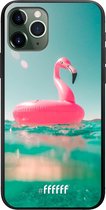 iPhone 11 Pro Hoesje TPU Case - Flamingo Floaty #ffffff