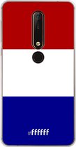 Nokia X6 (2018) Hoesje Transparant TPU Case - Nederlandse vlag #ffffff