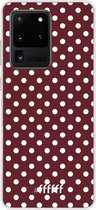 Samsung Galaxy S20 Ultra Hoesje Transparant TPU Case - Burgundy Dots #ffffff