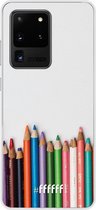 Samsung Galaxy S20 Ultra Hoesje Transparant TPU Case - Pencils #ffffff
