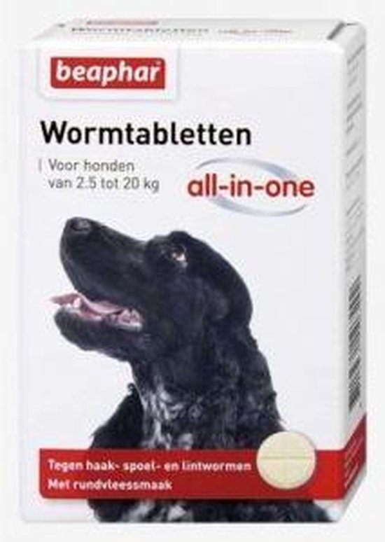 Beaphar All In One Ontwormingsmiddel - Hond 2.5-40 kg - 4 Tabletten - Beaphar
