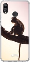 Huawei P20 Lite (2018) Hoesje Transparant TPU Case - Macaque #ffffff