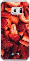 Samsung Galaxy S6 Edge Hoesje Transparant TPU Case - Strawberry Fields #ffffff